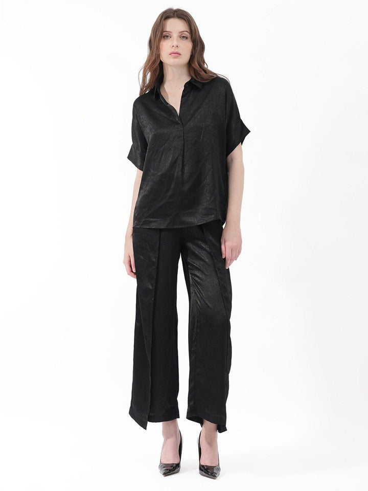RAREISM Shirt Collar Extended Sleeves Top