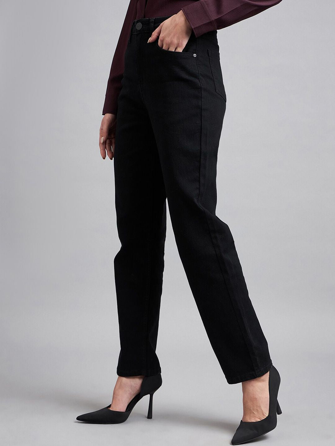 Style Quotient Women Straight Fit High-Rise Stretchable Denim Jeans