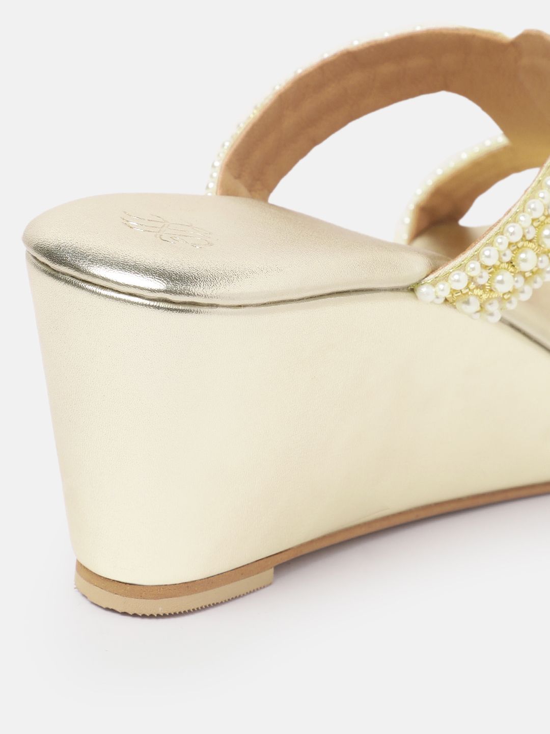 House of Pataudi Ethnic Embellished Wedge Heels