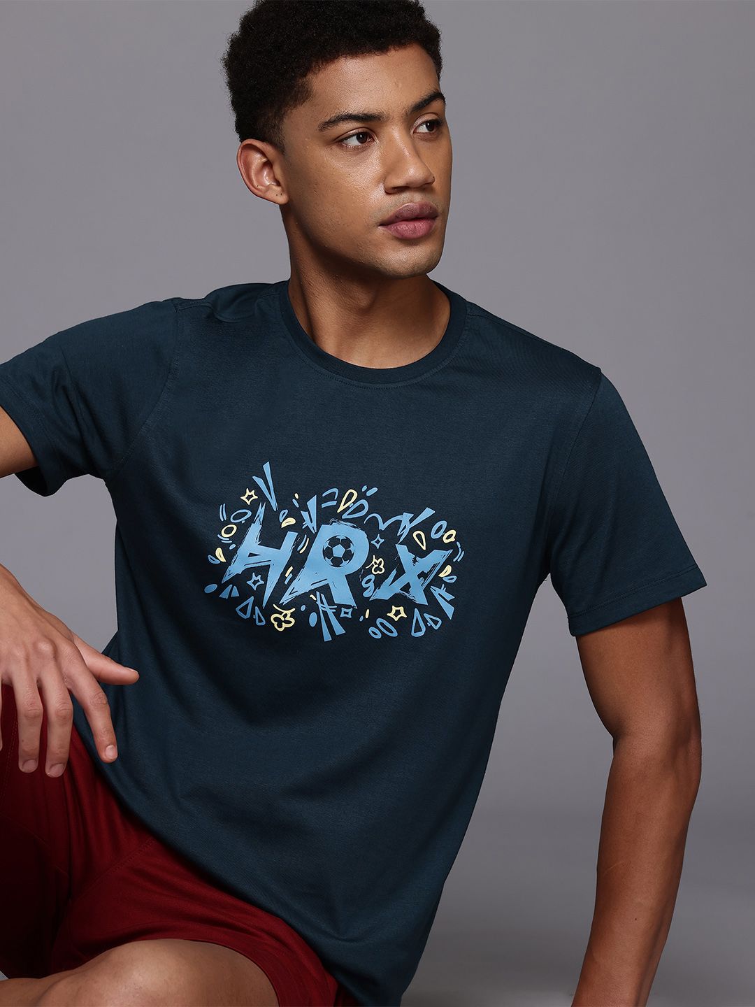 HRX by Hrithik Roshan Men Brand Logo Printed T-shirt