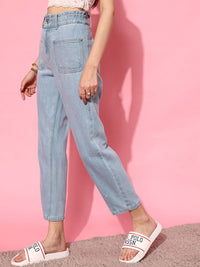 STREET 9 Women Blue Urban Straight Fit High-Rise Jeans