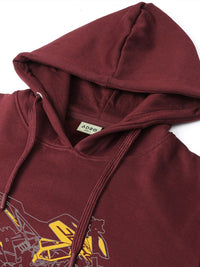 ADRO Men Graphic Printed Hooded Sweatshirt