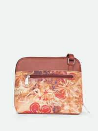 ZOUK Floral Printed Structured Sling Bag