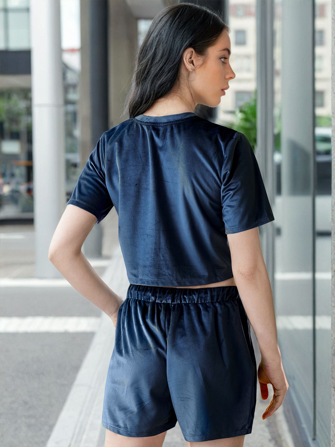 Freehand by The Indian Garage Co Crop Top With Shorts Co-Ords