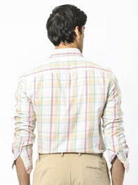 RARE RABBIT Men Campo Checked Slim Fit Opaque Cotton Shirt