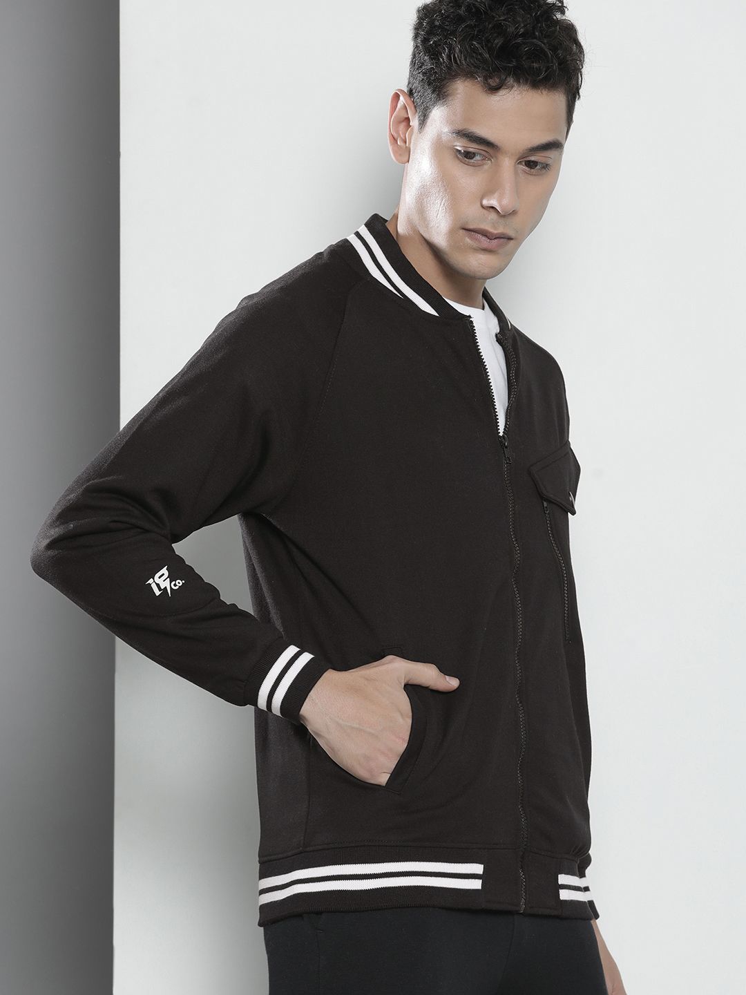 The Indian Garage Co Men Black Solid Sweatshirt