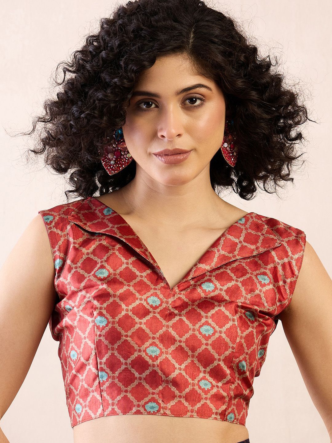 Saree mall Ethnic Motifs Printed Pochampally Ready to Wear Sarees