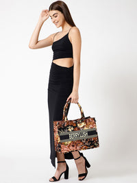 Berrylush Printed Structured Tote Bag