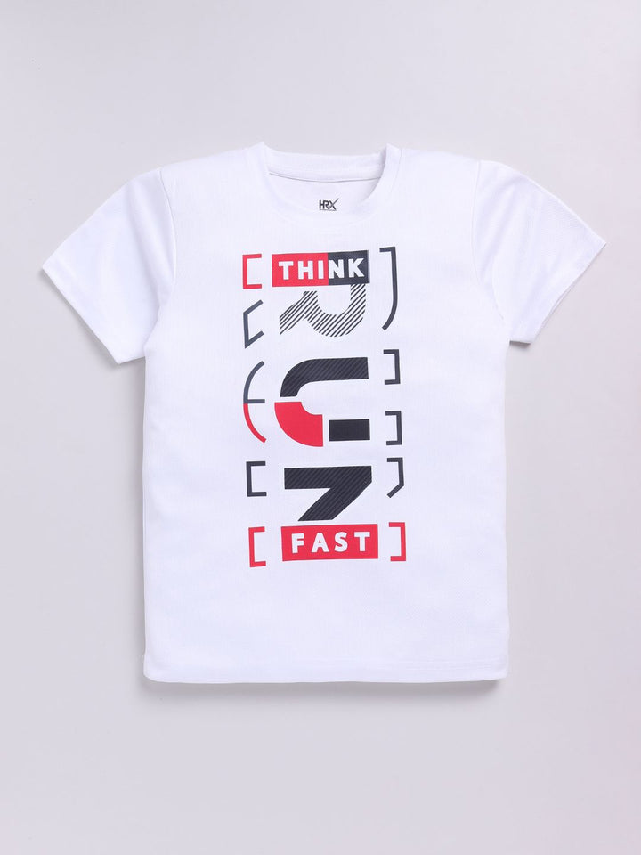 HRX by Hrithik Roshan Boys Typography Printed T-shirt