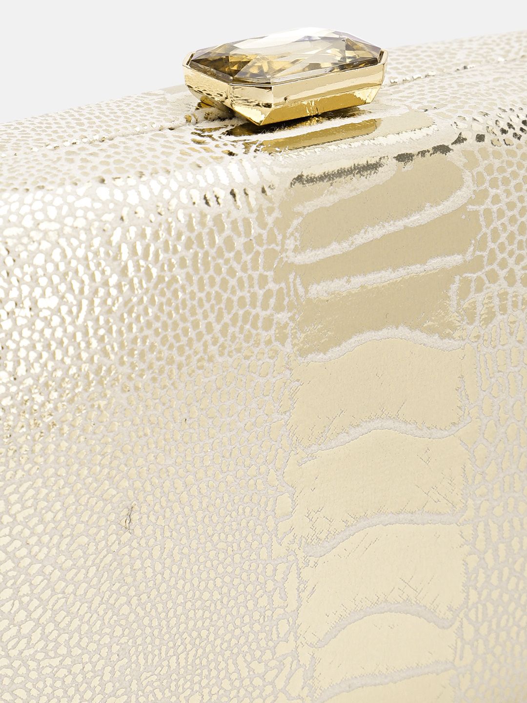 Lino Perros Snake Skin Textured Box Clutch
