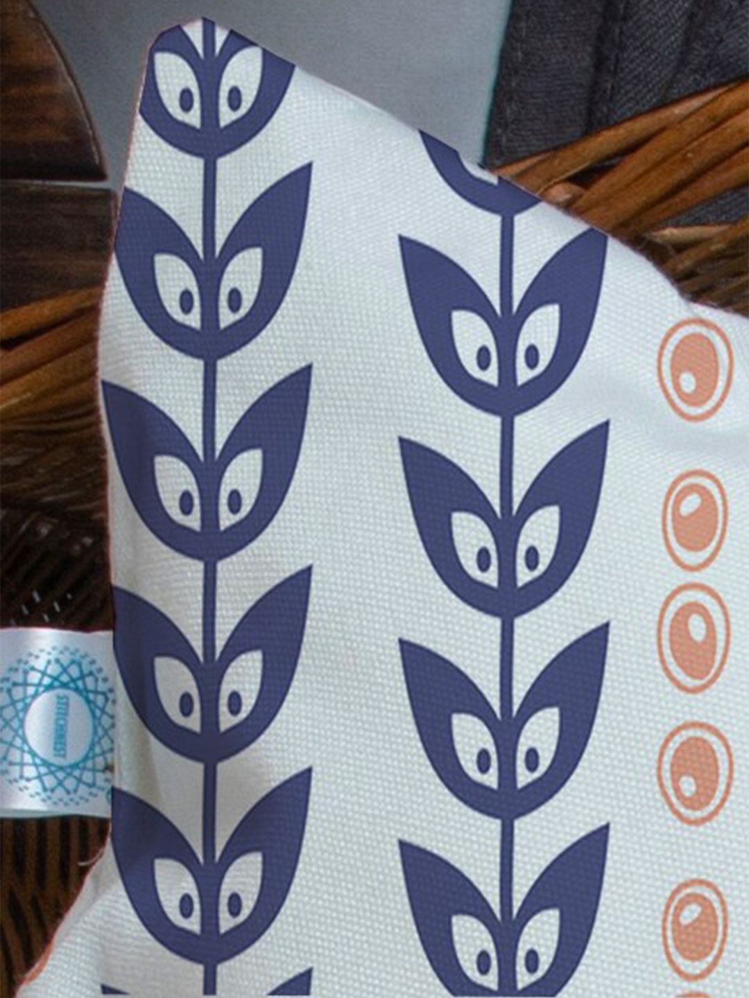 STITCHNEST Set of 5 Blue & White 12"x 12" Floral Square Cushion Covers