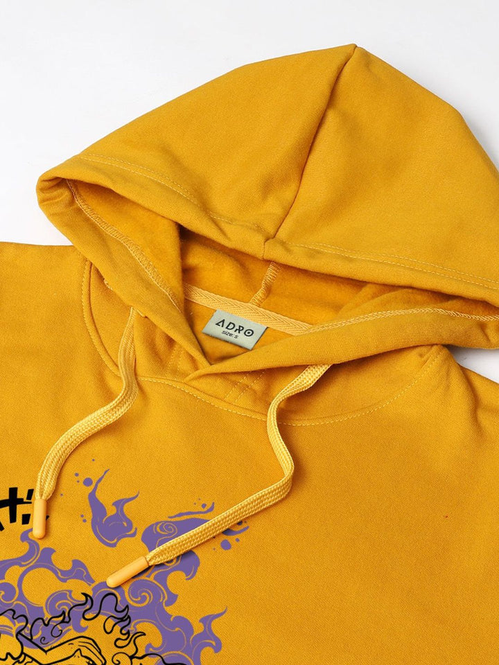 ADRO Men Printed Hooded Pullover Sweatshirt