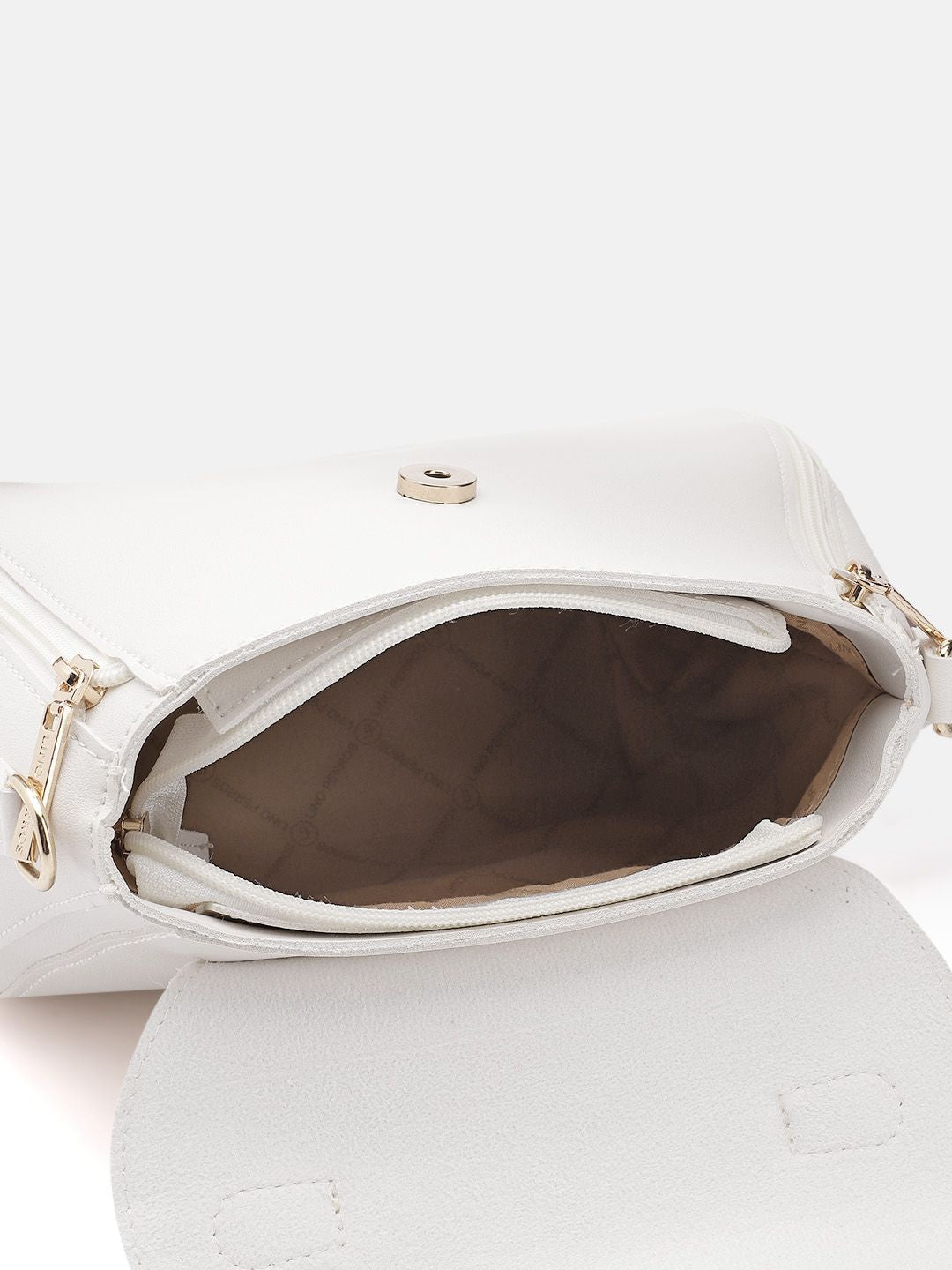 Lino Perros Structured Satchel Bag with Zip Detail