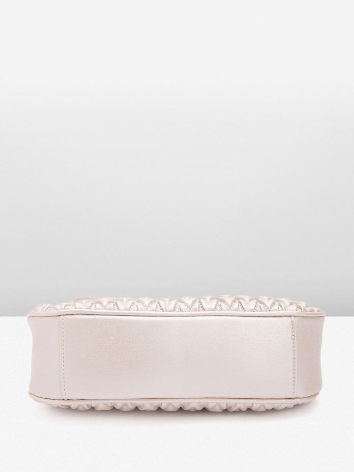 Lino Perros Structured Baguette Heart Quilted Bag