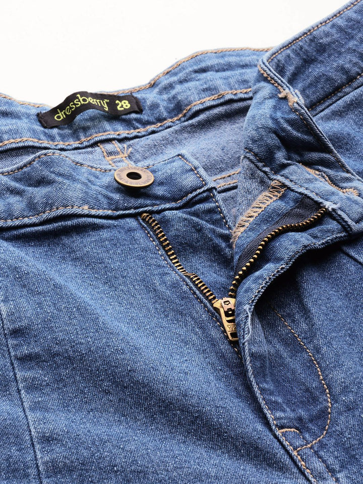 Pakaian wanita pakaian jeans lebar kaki lebar