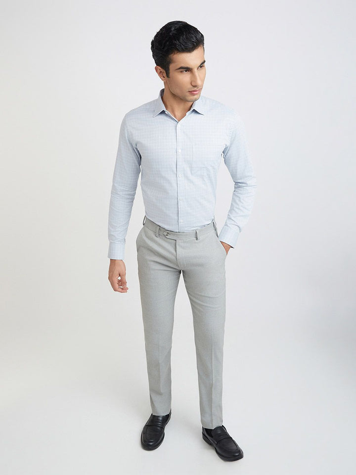 Park Avenue Slim Fit Windowpane Checks Pure Cotton Formal Shirt
