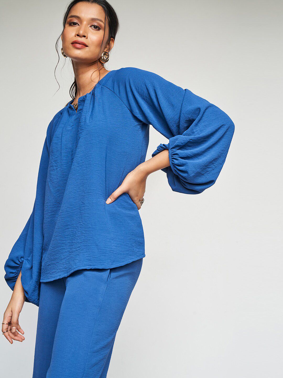 AND Round Neck Top With Palazzos