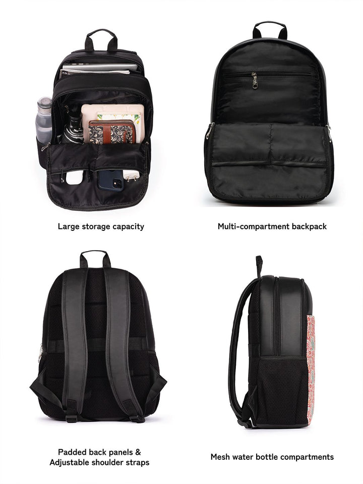 ZOUK Mangalore Blossoms Printed Water Resistance Backpack Up To 16 Inch