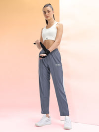 HRX by Hrithik Roshan Women Brand Logo Detail Rapid-Dry Cropped Running Track Pants