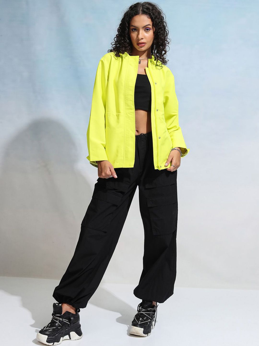 Tokyo Talkies Women Colourblocked Longline Parka Jacket