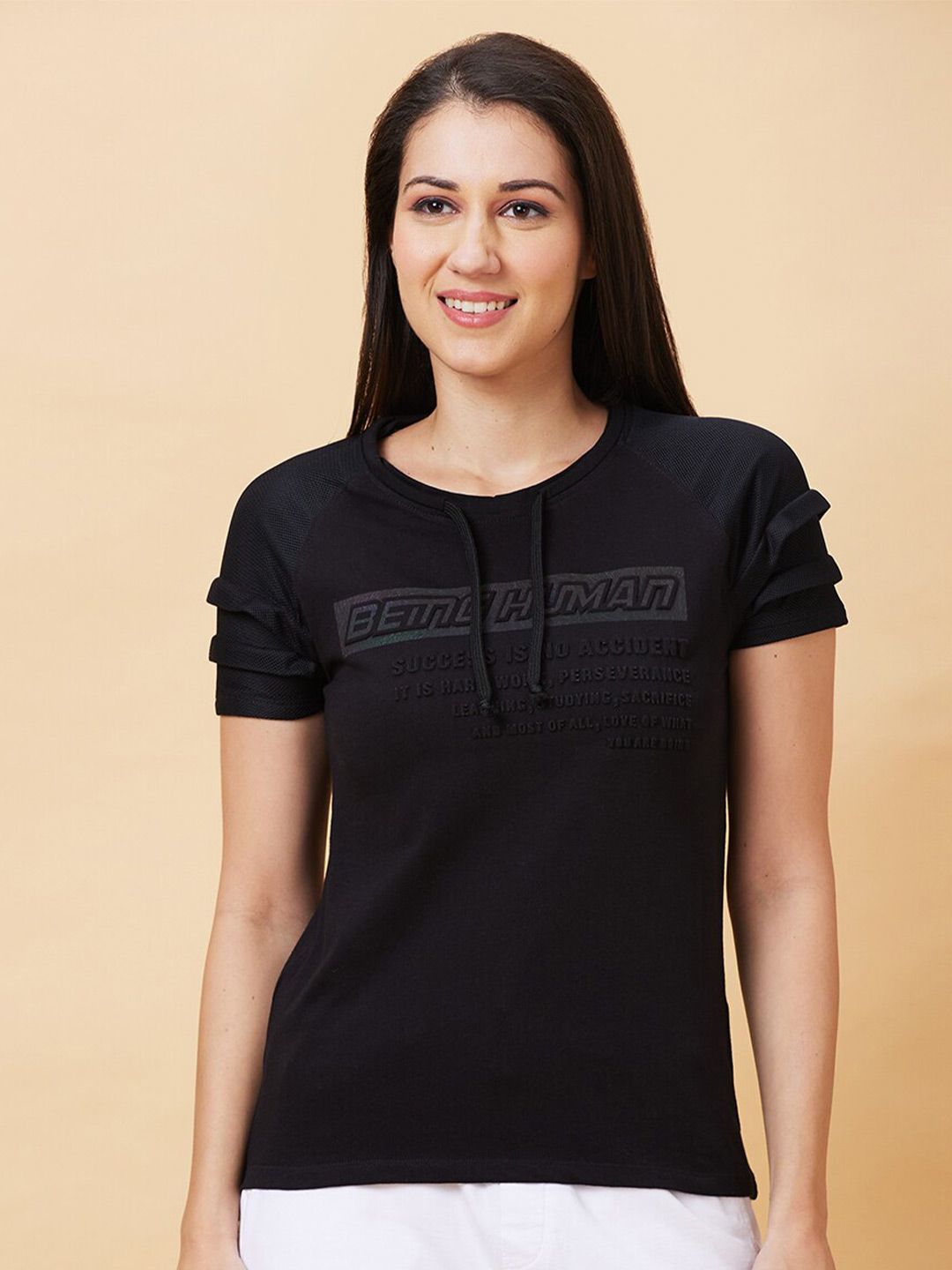Being Human Typography Printed Slim Fit T-shirt