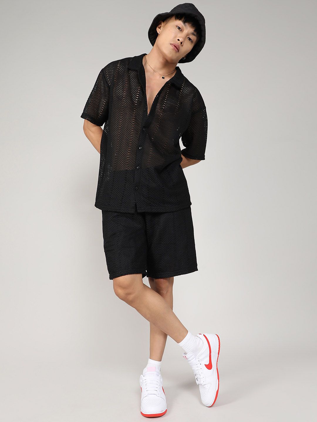 Campus Sutra Self-Designed Pure Cotton Shirts  & Shorts Co-Ords