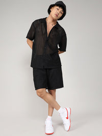 Campus Sutra Self-Designed Pure Cotton Shirts  & Shorts Co-Ords