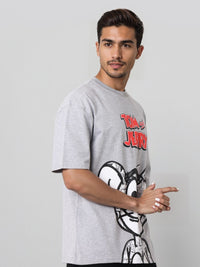 The Indian Garage Co Men Printed Raw Edge Boxy T-shirt