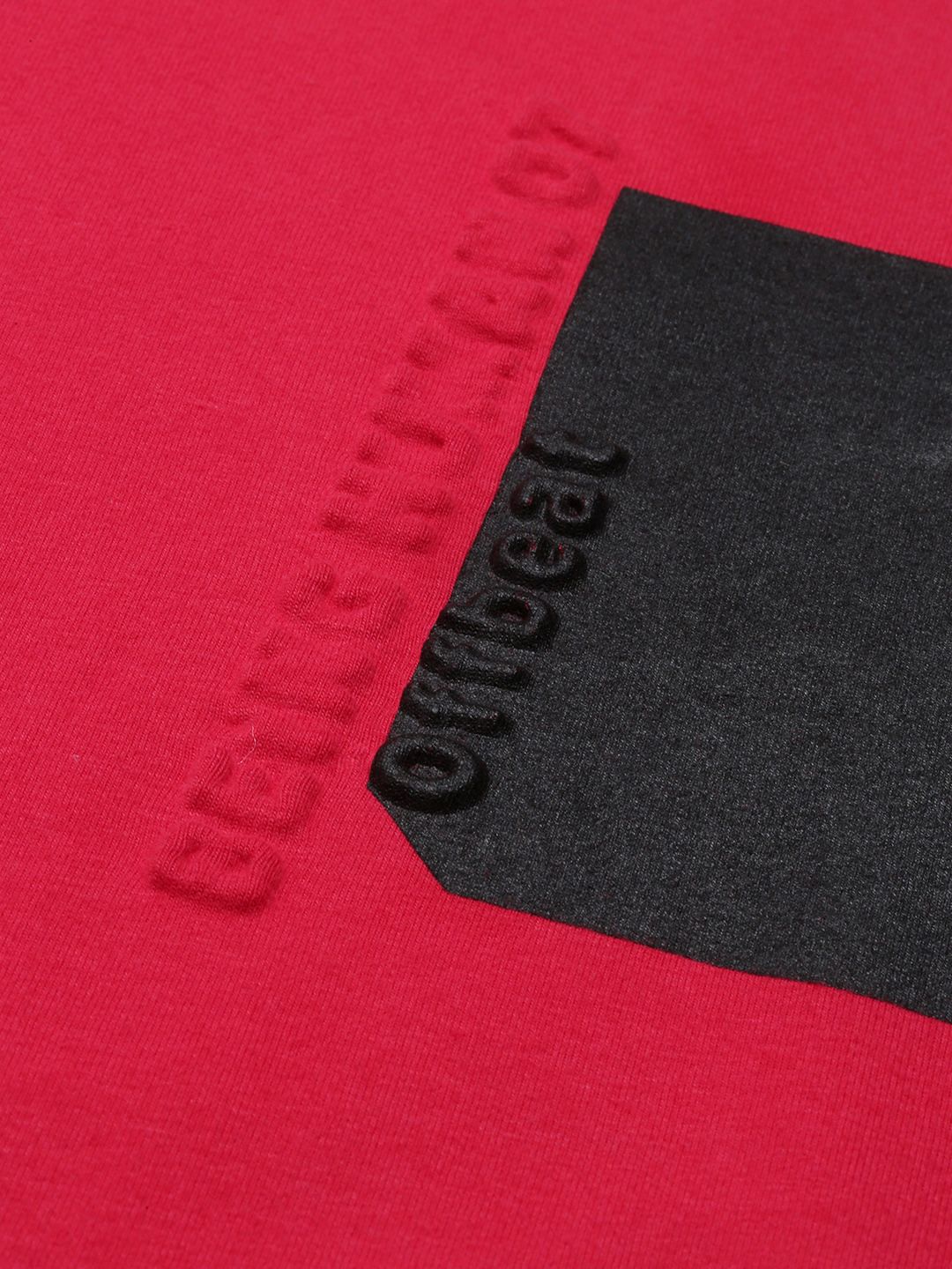 Being Human Embossed Detail Patchwork Round Neck T-shirt