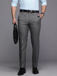 Raymond Men Checked Slim Fit Trousers