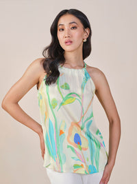 AND Halter Neck Sleeveless Printed Top
