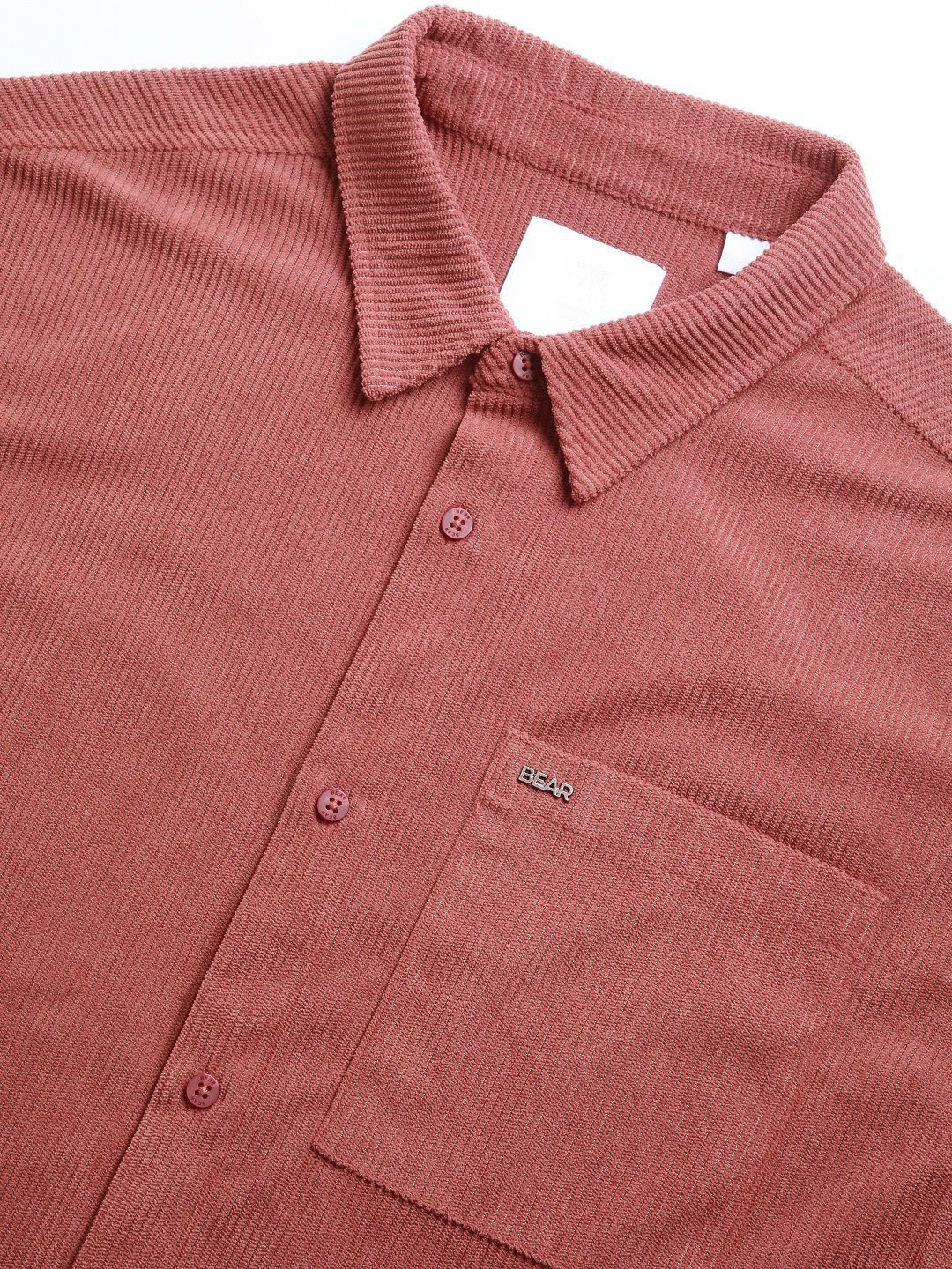 THE BEAR HOUSE Men Corduroy Relax Fit Casual Shirt