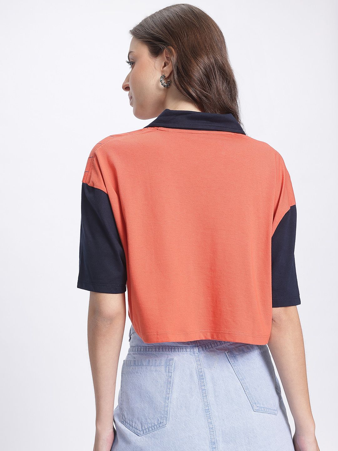 DressBerry Street Savvy Knits Striped Boxy Crop T-shirt