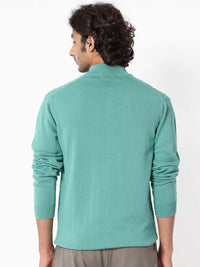 RARE RABBIT Men Troyo Regular Fit Mock Collar Sweater