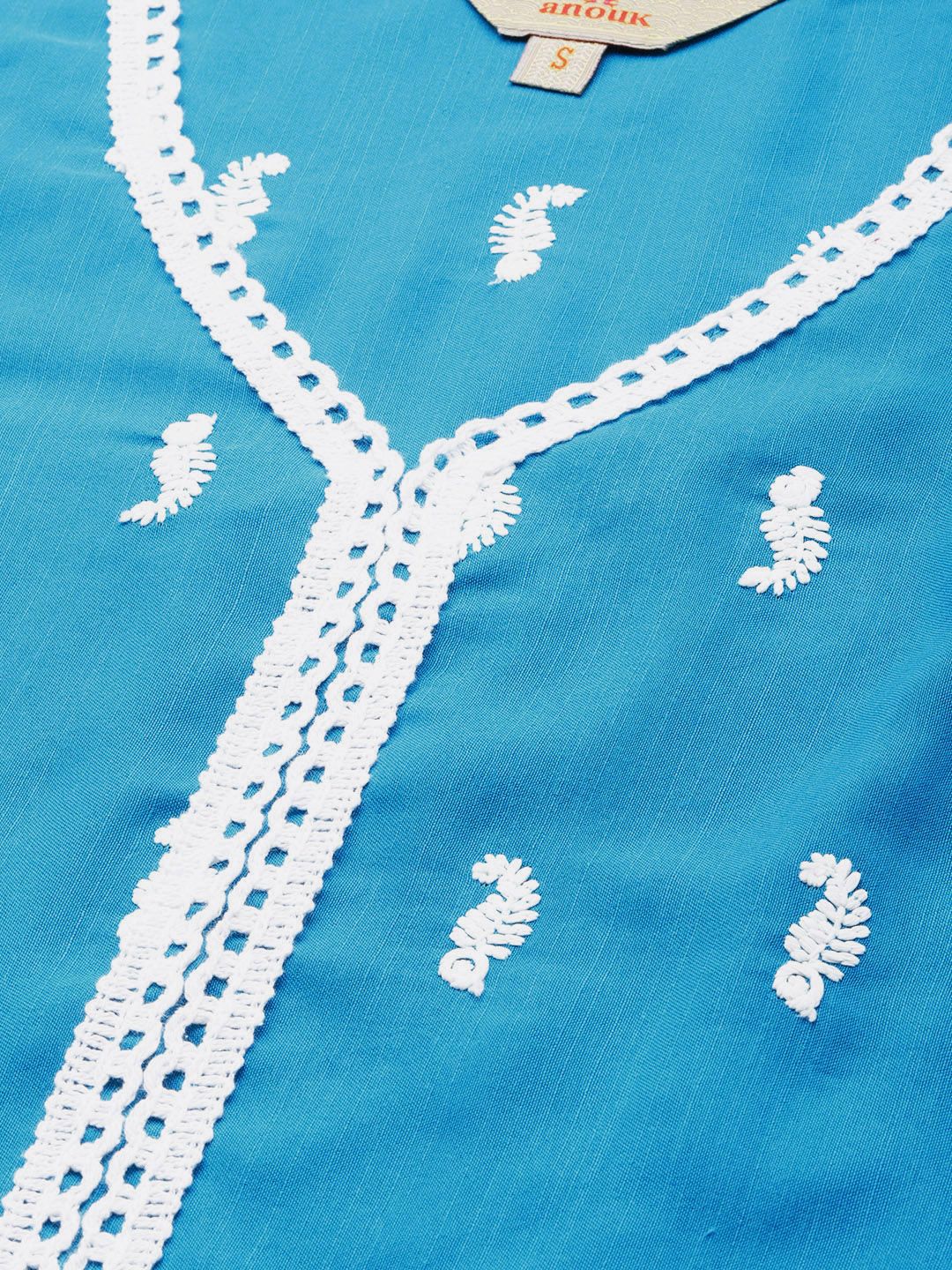 Anouk Women Ethnic Motifs Embroidered Regular Kurta with Trousers