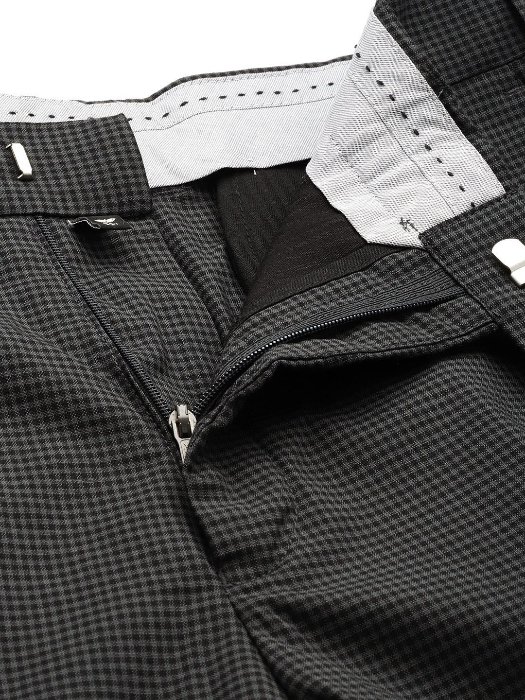 Park Avenue Men Checked Neo Fit Formal Trousers