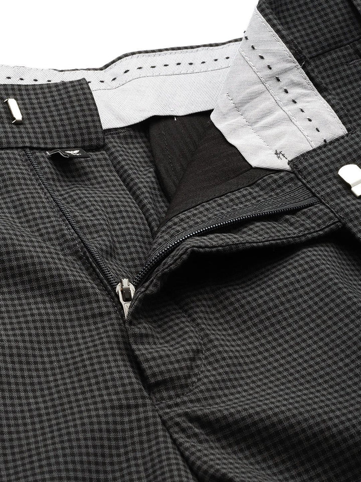 Park Avenue Men Checked Neo Fit Formal Trousers
