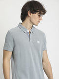 THE BEAR HOUSE Men Polo Collar Regular Fit Pure Cotton Solid T-shirt