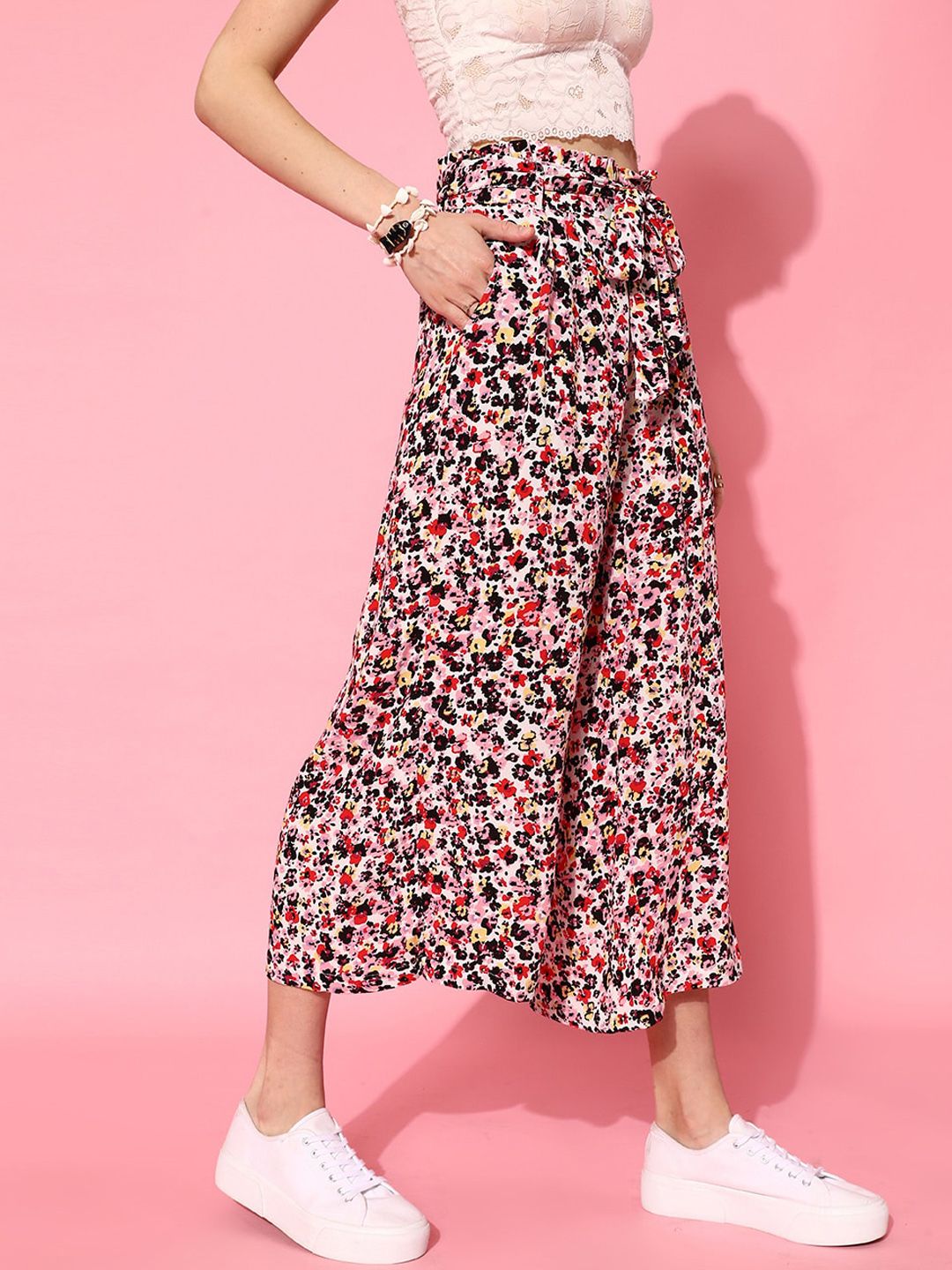 STREET 9 Women Multi-coloured Floral Trousers