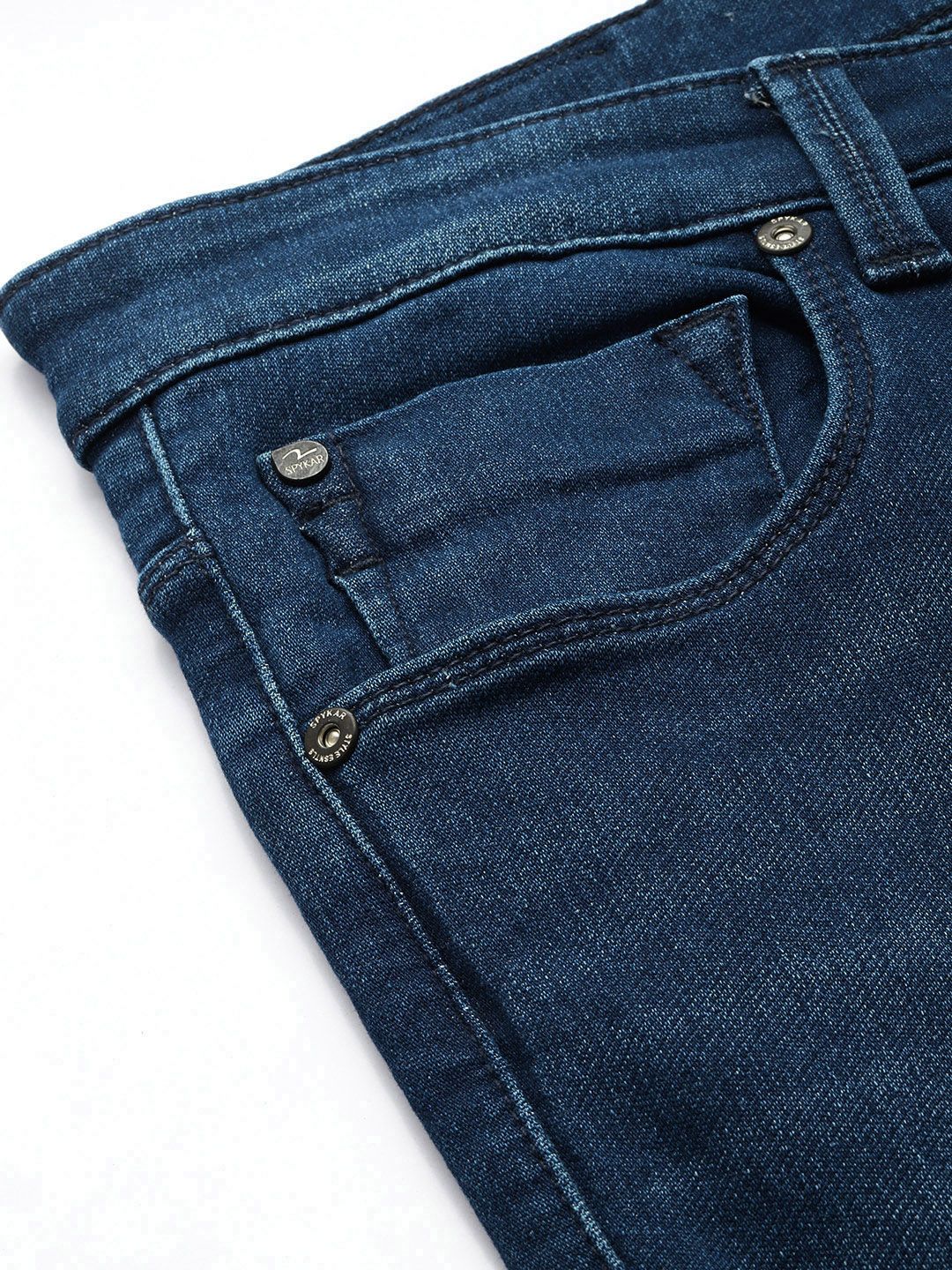 SPYKAR Men Super Skinny Slim Fit Low-Rise Light Fade Stretchable Jeans