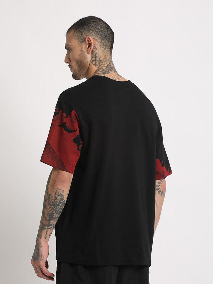 THE BEAR HOUSE Abstract Printed Regular Fit Cotton T-shirt