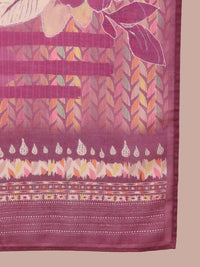 KALINI Floral Printed Straight Thread Work Kurta with Trousers & Dupatta