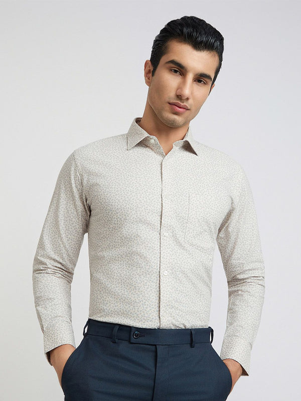 Park Avenue Men Slim Fit Printed Pure Cotton Formal Shirt