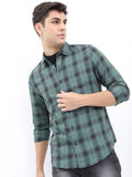 HIGHLANDER Men Slim Fit Checked Casual Shirt