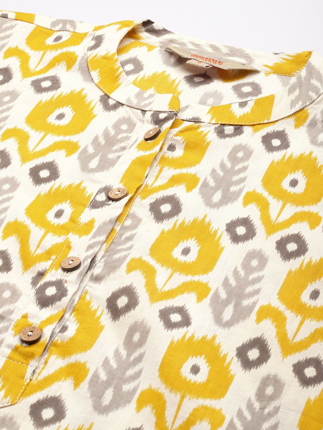Anouk Ethnic Motifs Ikat Dyed Pure Cotton Kurta