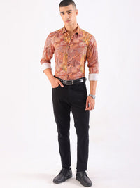 The Indian Garage Co Slim Fit Printed Opaque Casual Shirt