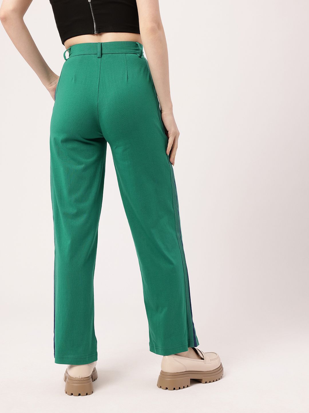 DressBerry Women K-Street Emerald Edge Side Stripes Regular Trousers