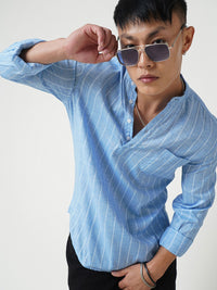 VASTRADO Band Collar Short Straight Kurta