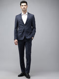 Park Avenue Super Slim Fit Checked Notched Lapel Single-Breasted Formal 2 Piece Suits
