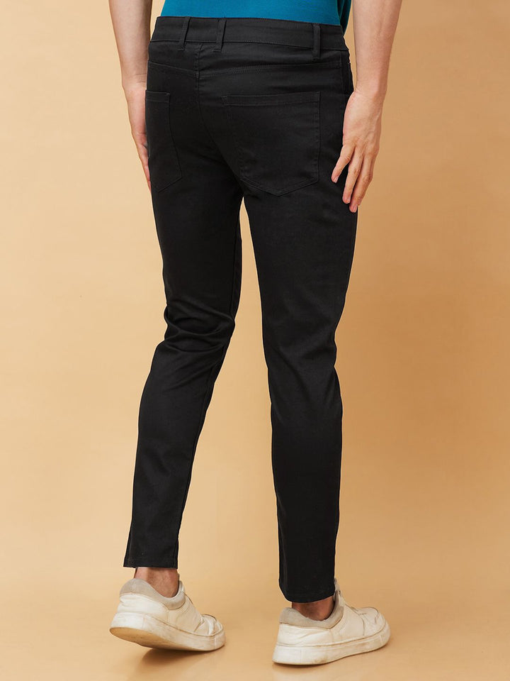 Menjadi Lelaki Manusia Mid Rise Pepejal Pepejal Fit Chinos Seluar